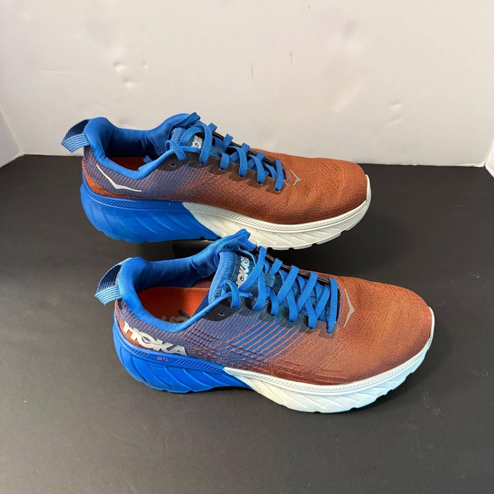 Hoka One One Mach 3 Mens 8.5 Running Shoes Orange Blue 1106479 PROFLY Sneakers - Picture 4 of 16